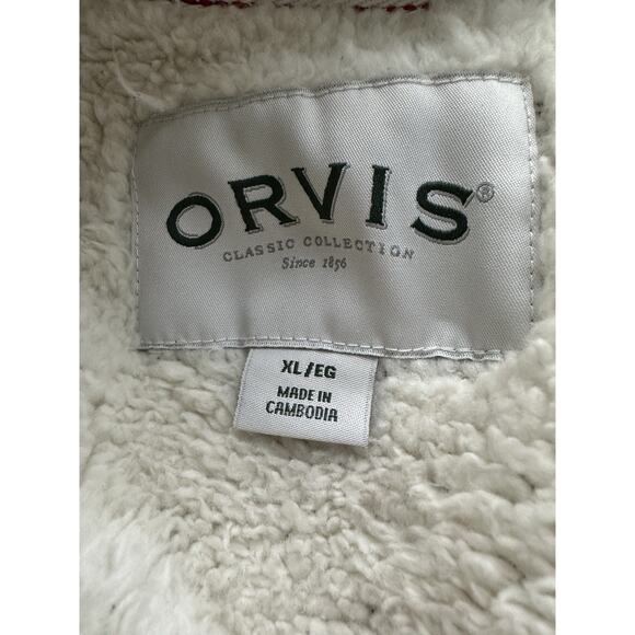 ORVIS Mens Extra Large XL Gray Quarter 1/4 Zip Pullover Textured Fleece Lined - Picture 8 of 10